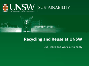 Recycling and Re-use at UNSW