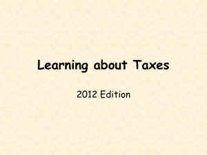 Learning about Taxes