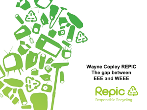 Wayne Copley, REPIC Ltd, WEEE Recycling