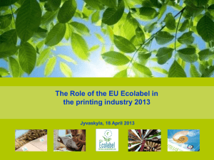 general introduction - EU Ecolabel Marketing for Products