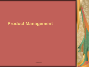Marketing mix and product management.