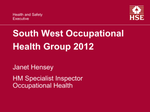 HSE Update - South West Occupational Health Nurses Group