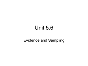 Unit 5.6: Evidence & Sampling