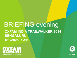 by support crew - Oxfam India Trailwalker