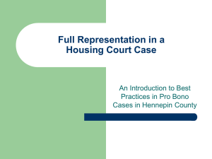 Housing Court Representation Slide Show, by Drew