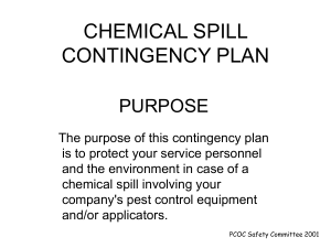 CHEMICAL SPILL CONTINGENCY PLAN