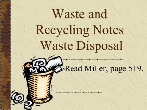 Waste and Recycling Notes - Cleveland Charter High School