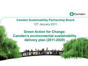 Camden`s environmental sustainability delivery plan