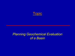 Planning Geochemical Evaluation