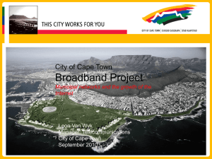 City of Cape Town Broadband Project