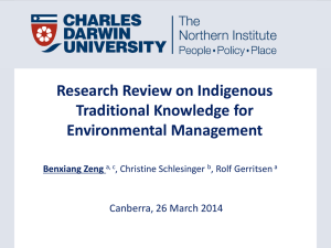 Research Review on Indigenous Traditional Knowledge for