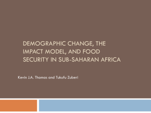 Demographic change, the IMPACT model, and food security in sub