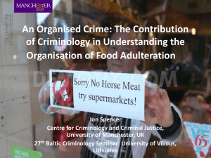 Understanding the Organisation of Food Adulteration