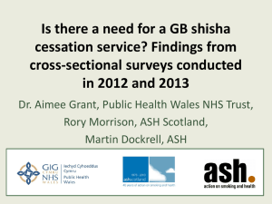 Is there a need for a GB shisha cessation service? Findings from