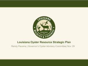 Louisiana Oyster Resource Strategic Plan