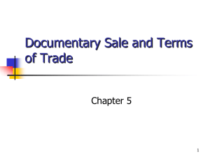 Documentary Sale and Terms of Trade