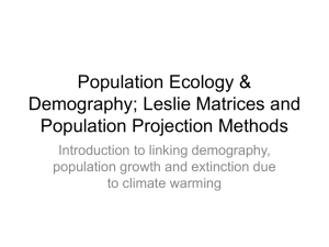 Leslie Matrix and Population Projection