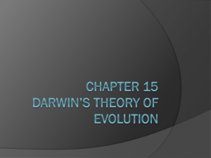 Chapter 15 Darwin*s Theory of Evolution