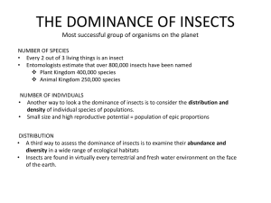 Dominance of Insects - Delaware Science Olympiad