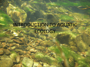 INTRODUCTION TO AQUATIC ECOLOGY