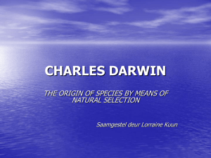 CHARLES DARWIN - Teaching Biology Project