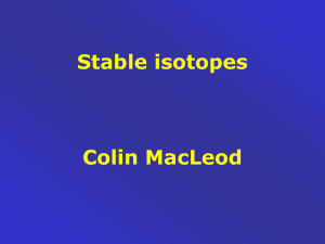 Using Stable Isotopes (SI) To Investigate Ecological Aspects