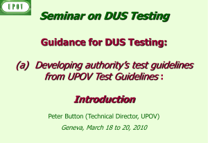 Authority`s test guidelines
