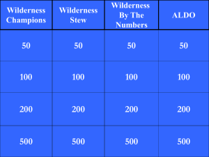Blank Jeopardy - Wilderness.net