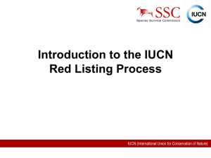 IUCN Red List Categories and Criteria powerpoint