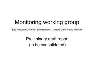 Monitoring working group