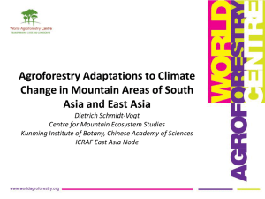 Agroforestry Adaptations to Climate Change in Mountain Areas