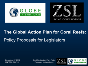 The Global Action Plan for Coral Reefs