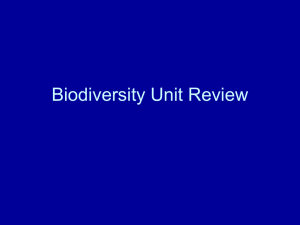 Biodiversity Unit Review