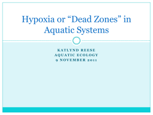 Hypoxia or “Dead Zones” in Aquatic Systems