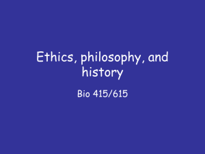 Ethics, philosophy, and history