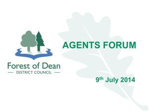 AGENTS FORUM 9 th July 2014