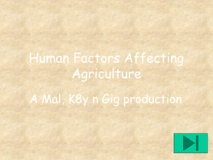 Human Influences on farming