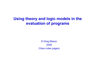 Logic model - Gregory C. Mason