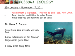 Ecology, PCB 3044 -