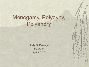 Marriage: Monogamy, Polygamy, Polyandry
