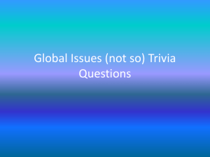 Global Issues Trivia Questions