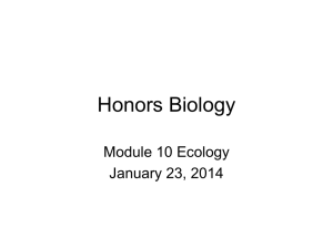 Honors Biology Module 10 Ecology