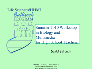 Biological Diversity - Life Sciences Outreach at Harvard University