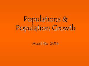 Populations & Population Growth