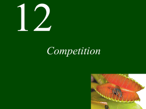 Competition - practical ecology