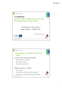 E-mapping: Green-space experience as a tool space experience as