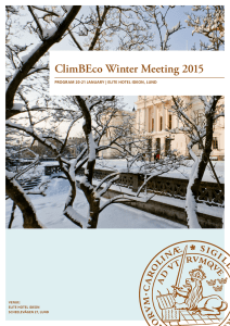 ClimBEco Winter Meeting 2015
