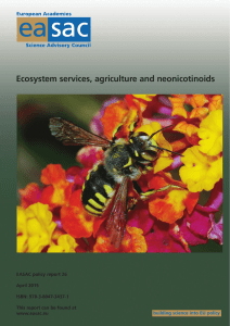 Ecosystem services, agriculture and neonicotinoids