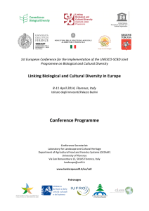Linking Biological and Cultural Diversity in Europe
