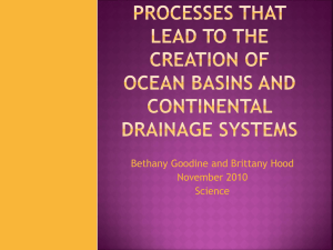 OCEAn basins and continental drainage systems.